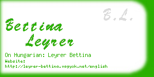 bettina leyrer business card